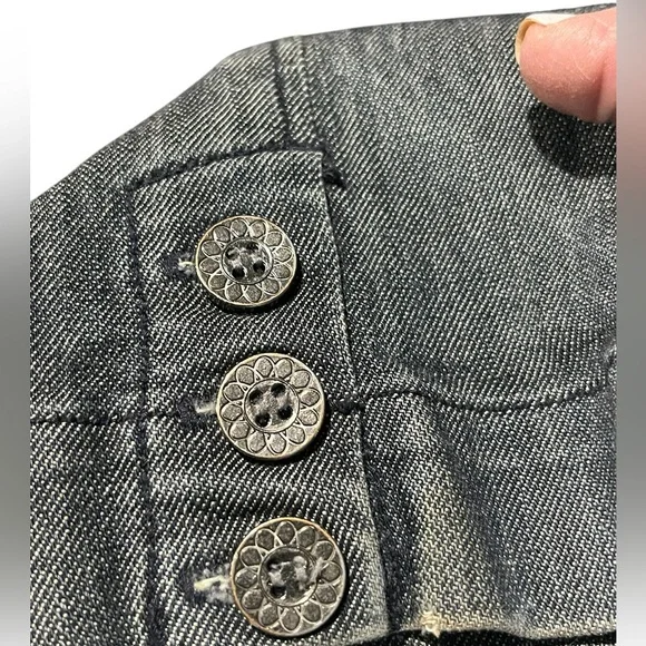 From Nine West Jeans denim 3 button front blazer - Picture 9 of 12